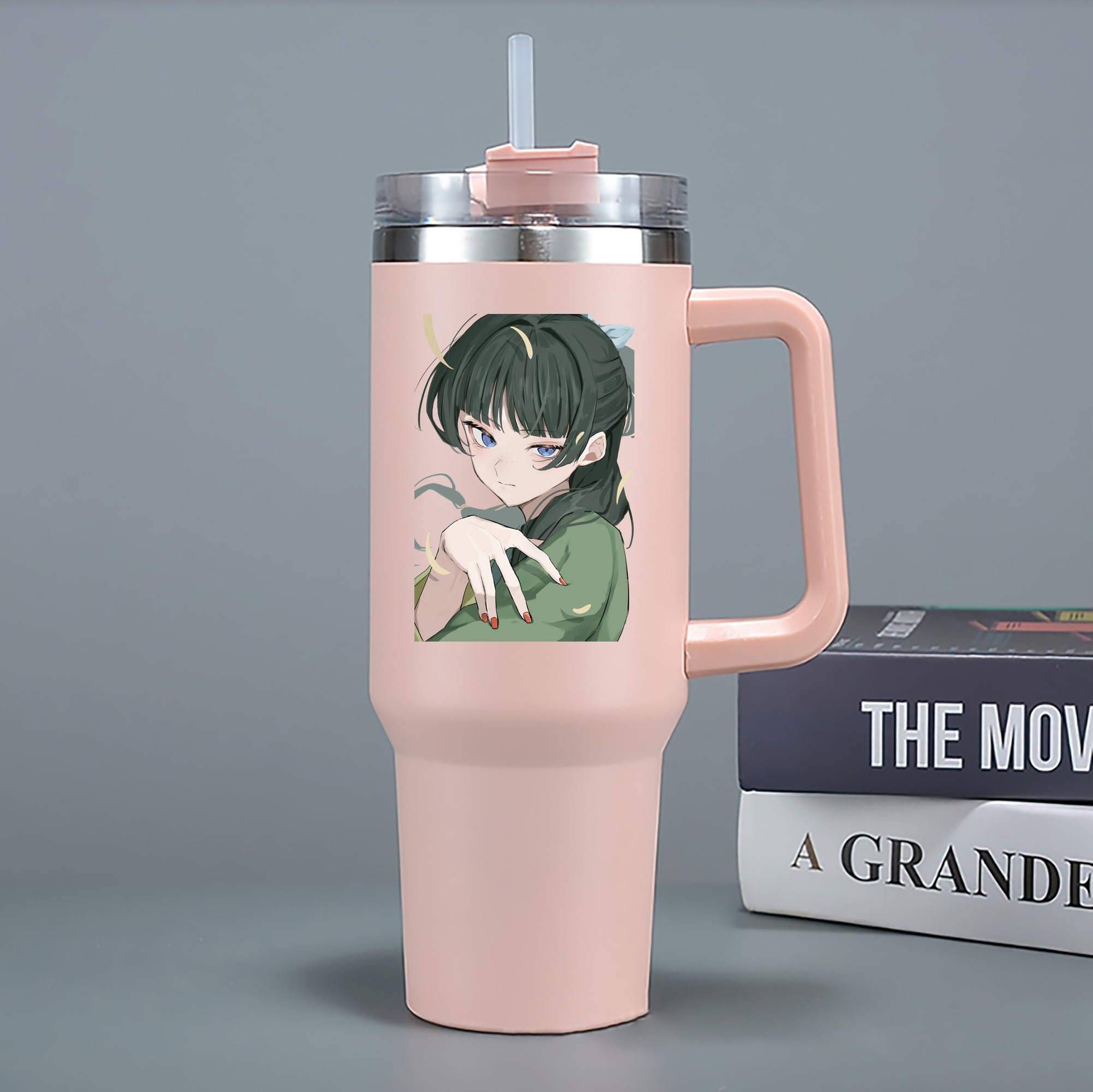 （画像用） 薬屋のひとりごと The Apothecary Diaries 1200mL車用タンブラー - クリスタルステッカー（プラスチックストロー付き）
